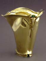 Gold Vase with Brooch