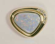 Brooch: Gold, Australian Opal, Diamonds