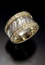 ring - 18K gold, platinum, diamonds